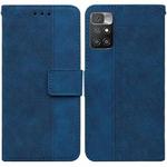 For Xiaomi Redmi 10 / 10 Prime Geometric Embossed Leather Phone Case(Blue)