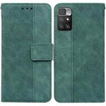 For Xiaomi Redmi 10 / 10 Prime Geometric Embossed Leather Phone Case(Green)