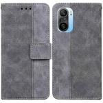 For Xiaomi Redmi K40 / K40 Pro / Mi 11i  Geometric Embossed Leather Phone Case(Grey)