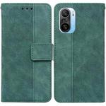 For Xiaomi Redmi K40 / K40 Pro / Mi 11i  Geometric Embossed Leather Phone Case(Green)