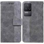 For Xiaomi Redmi K50 / K50 Pro Geometric Embossed Leather Phone Case(Grey)