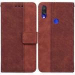 For Xiaomi Redmi Note 7S / Note 7 Geometric Embossed Leather Phone Case(Brown)