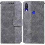 For Xiaomi Redmi Note 7S / Note 7 Geometric Embossed Leather Phone Case(Grey)