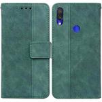 For Xiaomi Redmi Note 7S / Note 7 Geometric Embossed Leather Phone Case(Green)