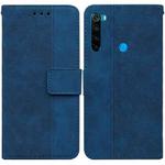 For Xiaomi Redmi Note 8 Geometric Embossed Leather Phone Case(Blue)