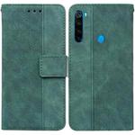 For Xiaomi Redmi Note 8 Geometric Embossed Leather Phone Case(Green)