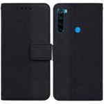 For Xiaomi Redmi Note 8 Geometric Embossed Leather Phone Case(Black)