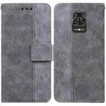 For Xiaomi Redmi Note 9 Pro / Note 9S Geometric Embossed Leather Phone Case(Grey)