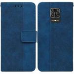 For Xiaomi Redmi Note 9 Pro / Note 9S Geometric Embossed Leather Phone Case(Blue)