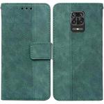 For Xiaomi Redmi Note 9 Pro / Note 9S Geometric Embossed Leather Phone Case(Green)