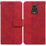 For Xiaomi Redmi Note 9 Pro / Note 9S Geometric Embossed Leather Phone Case(Red)