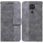 For Xiaomi Redmi Note 9 / 10X 4G Geometric Embossed Leather Phone Case(Grey)