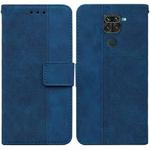 For Xiaomi Redmi Note 9 / 10X 4G Geometric Embossed Leather Phone Case(Blue)