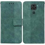 For Xiaomi Redmi Note 9 / 10X 4G Geometric Embossed Leather Phone Case(Green)