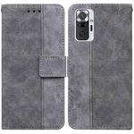 For Xiaomi Redmi Note 10 Lite Geometric Embossed Leather Phone Case(Grey)