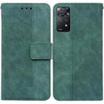 For Xiaomi Redmi Note 11 Pro 5G / 4G Foreign Version Geometric Embossed Leather Phone Case(Green)