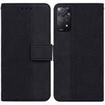 For Xiaomi Redmi Note 11 Pro 5G / 4G Foreign Version Geometric Embossed Leather Phone Case(Black)