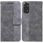For Xiaomi Redmi Note 11 / Note 11S Geometric Embossed Leather Phone Case(Grey)