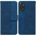 For Xiaomi Redmi Note 11 / Note 11S Geometric Embossed Leather Phone Case(Blue)