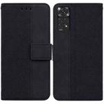 For Xiaomi Redmi Note 11 / Note 11S Geometric Embossed Leather Phone Case(Black)