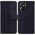 For Xiaomi Redmi 10C Geometric Embossed Leather Phone Case(Black)