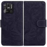 For Xiaomi Redmi 10C Tiger Embossing Pattern Horizontal Flip Leather Phone Case(Black)