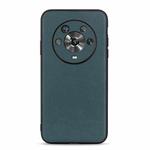 For Honor Magic4 Accurate Hole Lambskin Texture Genuine Leather Phone Case(Green)