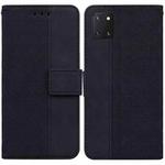 For Samsung Galaxy Note10 Lite / A81 Geometric Embossed Leather Phone Case(Black)