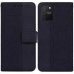 For Samsung Galaxy S10 Lite / A91 Geometric Embossed Leather Phone Case(Black)