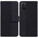 For Samsung Galaxy S20+ Geometric Embossed Leather Phone Case(Black)