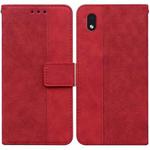 For Samsung Galaxy A01 Core Geometric Embossed Leather Phone Case(Red)