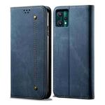 For OPPO Realme 9 Pro Denim Texture Casual Style Leather Phone Case(Blue)