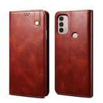 For Motorola Moto E40 / E30 / E20 Oil Wax Crazy Horse Texture Leather Phone Case(Brown)