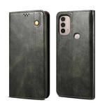 For Motorola Moto E40 / E30 / E20 Oil Wax Crazy Horse Texture Leather Phone Case(Green)