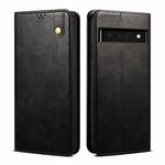 For Google Pixel 6a Oil Wax Crazy Horse Texture Leather Phone Case(Black)