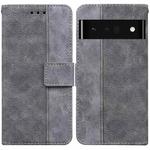 For Google Pixel 6 Pro Geometric Embossed Leather Phone Case(Grey)