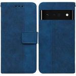 For Google Pixel 6 Pro Geometric Embossed Leather Phone Case(Blue)