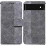 For Google Pixel 6 Geometric Embossed Leather Phone Case(Grey)