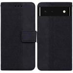 For Google Pixel 6 Geometric Embossed Leather Phone Case(Black)