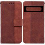 For Google Pixel 7 5G Geometric Embossed Leather Phone Case(Brown)