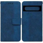 For Google Pixel 7 5G Geometric Embossed Leather Phone Case(Blue)