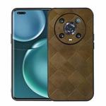 For Honor Magic4 Pro Weave Plaid PU Phone Case(Green)