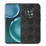 For Honor Magic4 Weave Plaid PU Phone Case(Black)