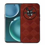 For Honor Magic4 Weave Plaid PU Phone Case(Blue)