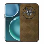 For Honor Magic4 Weave Plaid PU Phone Case(Green)