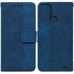 For ZTE Blade A52 Geometric Embossed Leather Phone Case(Blue)