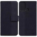 For ZTE Blade A52 Geometric Embossed Leather Phone Case(Black)