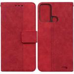 For ZTE Blade A52 Geometric Embossed Leather Phone Case(Red)