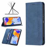 For Xiaomi Redmi Note 11 Pro International Version Magnetic RFID Blocking Anti-Theft Leather Phone Case(Blue)