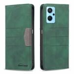 For OPPO A36 4G / A96 4G / A76 4G / K10 4G / Realme 9i Magnetic Splicing Leather Phone Case(Green)